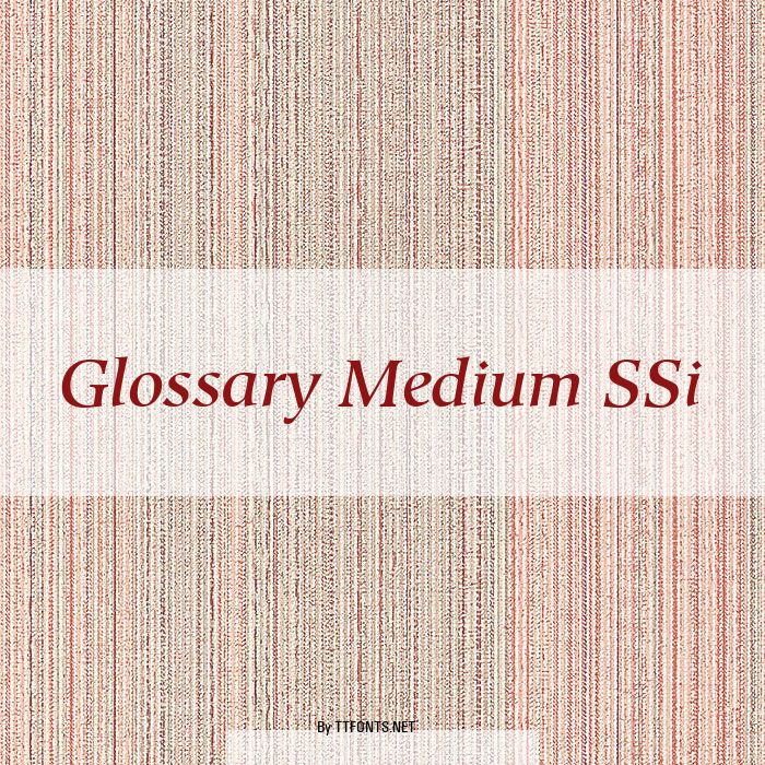 Glossary Medium SSi example